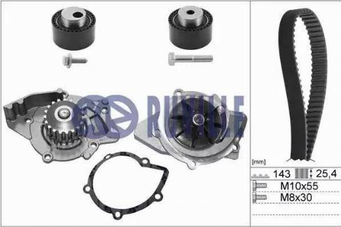 Ruville 55921741 - Водна помпа+ к-кт ангренажен ремък vvparts.bg