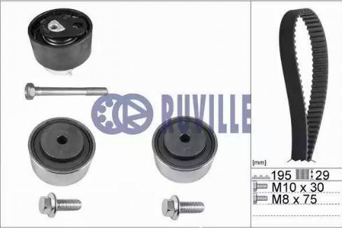 Ruville 5597870 - Комплект ангренажен ремък vvparts.bg