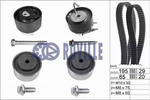 Ruville 5597871 - Комплект ангренажен ремък vvparts.bg