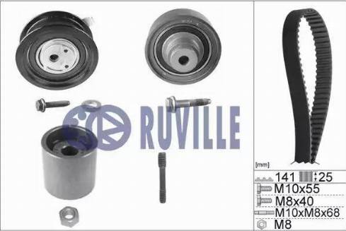 Ruville 5549173 - Комплект ангренажен ремък vvparts.bg