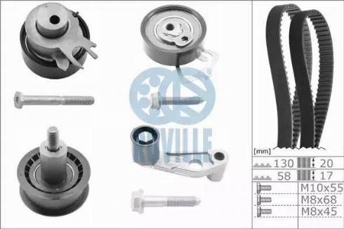 Ruville 5545670 - Комплект ангренажен ремък vvparts.bg