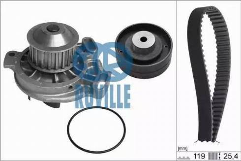 Ruville 55401711 - Водна помпа+ к-кт ангренажен ремък vvparts.bg