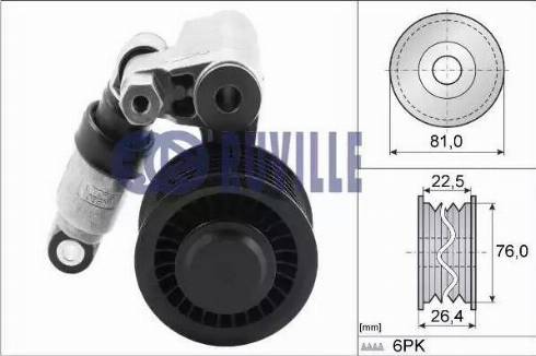 Ruville 55483 - Ремъчен обтегач, пистов ремък vvparts.bg