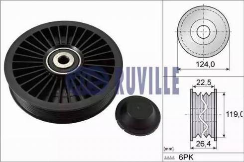 Ruville 55546 - Паразитна / водеща ролка, пистов ремък vvparts.bg