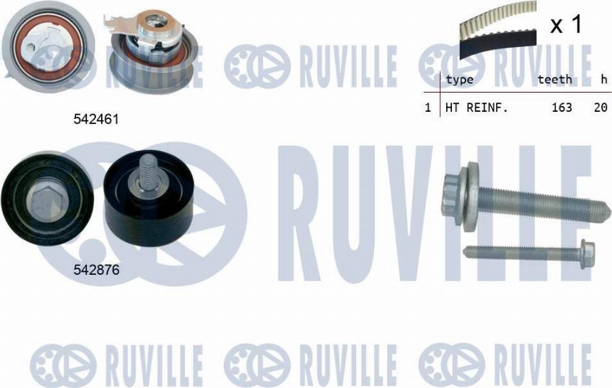 Ruville 550495 - Комплект ангренажен ремък vvparts.bg