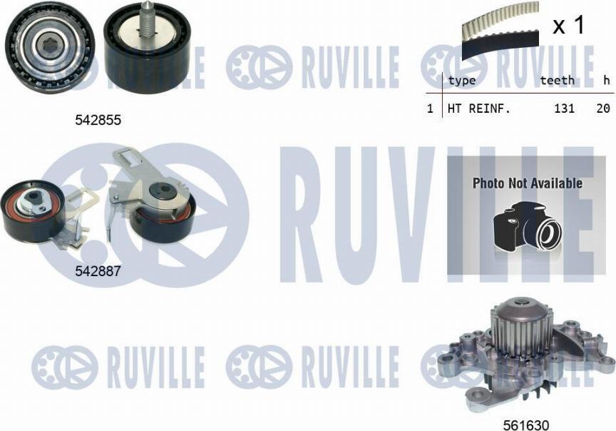 Ruville 5504971 - Водна помпа+ к-кт ангренажен ремък vvparts.bg