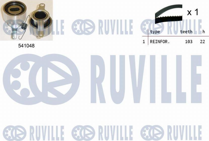 Ruville 550449 - Комплект ангренажен ремък vvparts.bg