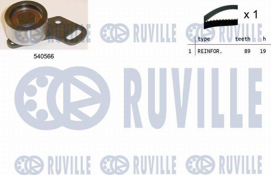 Ruville 550459 - Комплект ангренажен ремък vvparts.bg