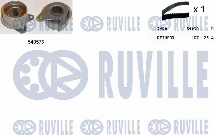 Ruville 550454 - Комплект ангренажен ремък vvparts.bg