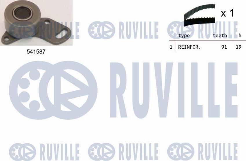 Ruville 550460 - Комплект ангренажен ремък vvparts.bg