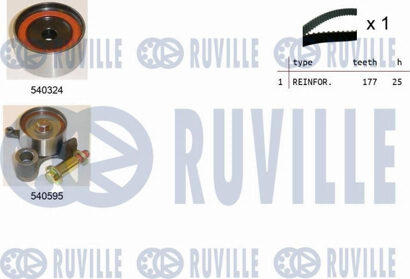 Ruville 550484 - Комплект ангренажен ремък vvparts.bg