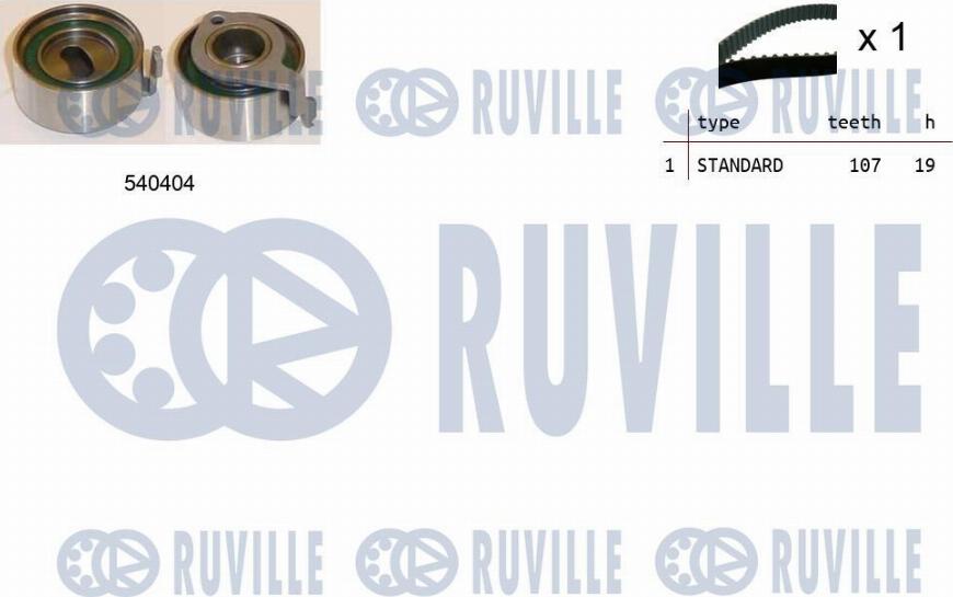 Ruville 550482 - Комплект ангренажен ремък vvparts.bg