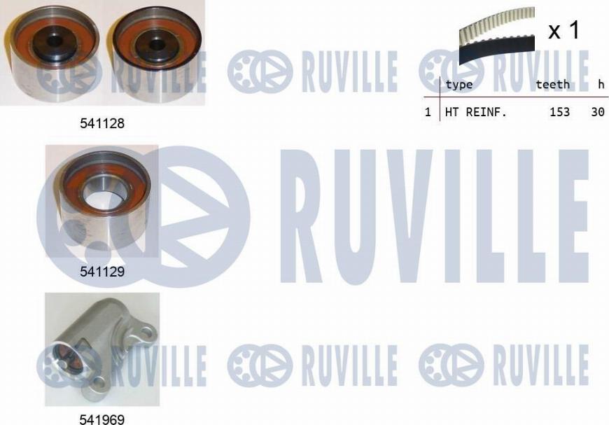 Ruville 550424 - Комплект ангренажен ремък vvparts.bg