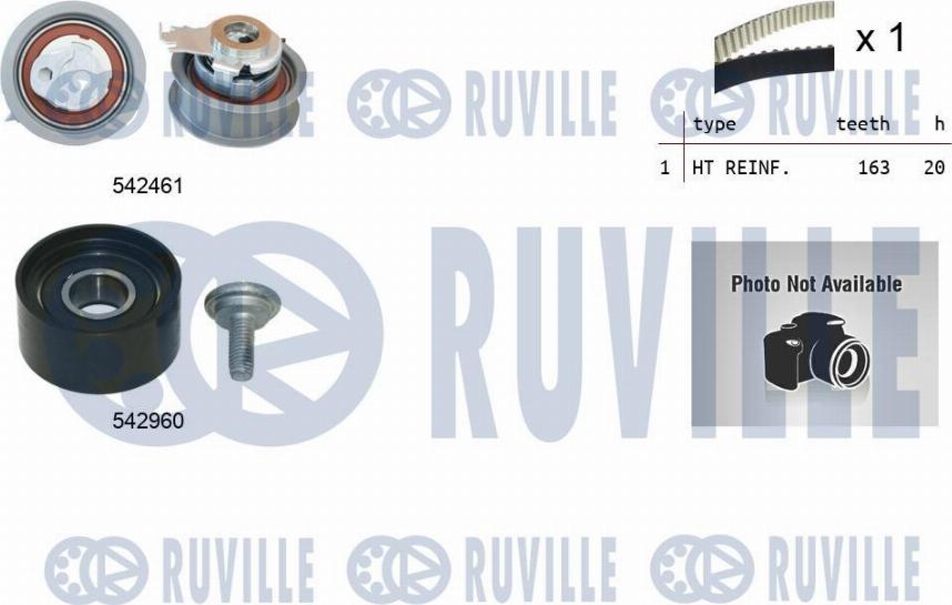 Ruville 550509 - Комплект ангренажен ремък vvparts.bg