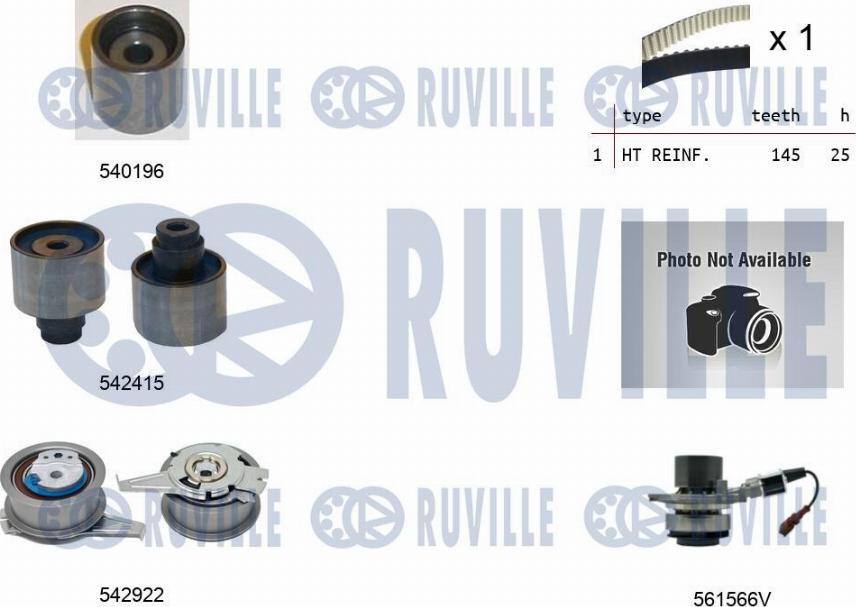 Ruville 5505062 - Водна помпа+ к-кт ангренажен ремък vvparts.bg