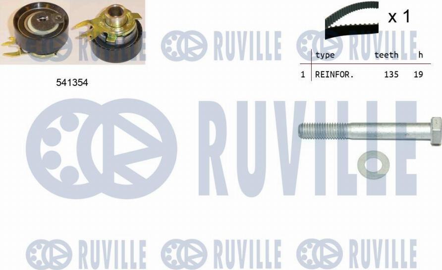 Ruville 550097 - Комплект ангренажен ремък vvparts.bg