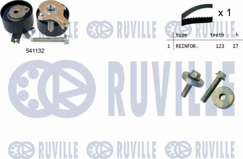 Ruville 550055 - Комплект ангренажен ремък vvparts.bg