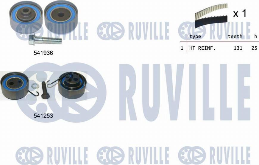 Ruville 550063 - Комплект ангренажен ремък vvparts.bg