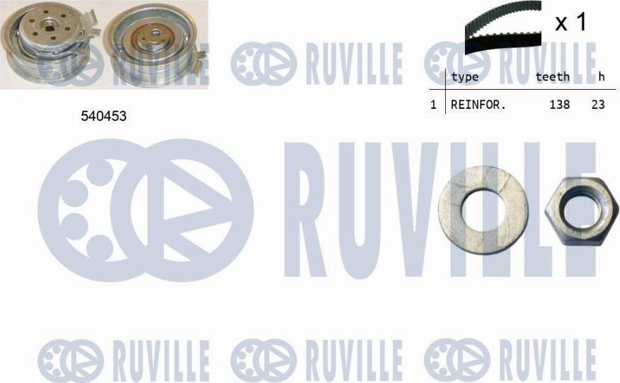 Ruville 550013 - Комплект ангренажен ремък vvparts.bg