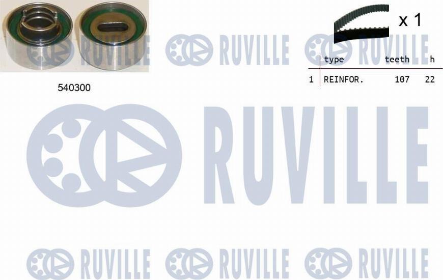 Ruville 550194 - Комплект ангренажен ремък vvparts.bg