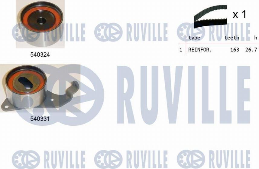 Ruville 550190 - Комплект ангренажен ремък vvparts.bg