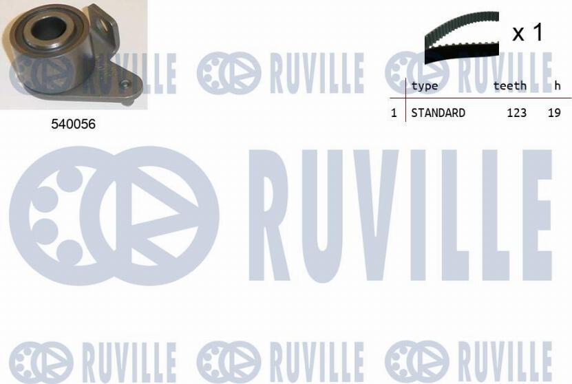 Ruville 550161 - Комплект ангренажен ремък vvparts.bg