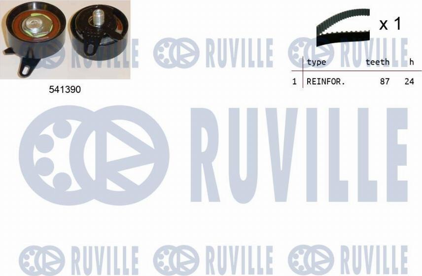 Ruville 550111 - Комплект ангренажен ремък vvparts.bg