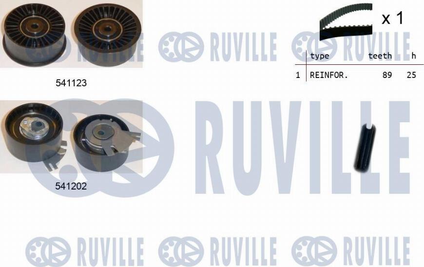 Ruville 550118 - Комплект ангренажен ремък vvparts.bg