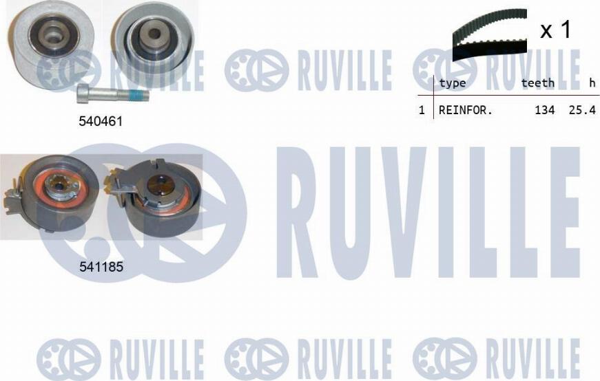 Ruville 550120 - Комплект ангренажен ремък vvparts.bg