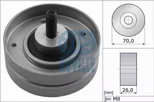 Ruville 55086 - Паразитна / водеща ролка, пистов ремък vvparts.bg