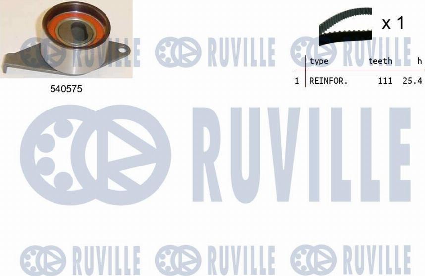 Ruville 550399 - Комплект ангренажен ремък vvparts.bg