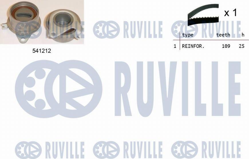 Ruville 550341 - Комплект ангренажен ремък vvparts.bg