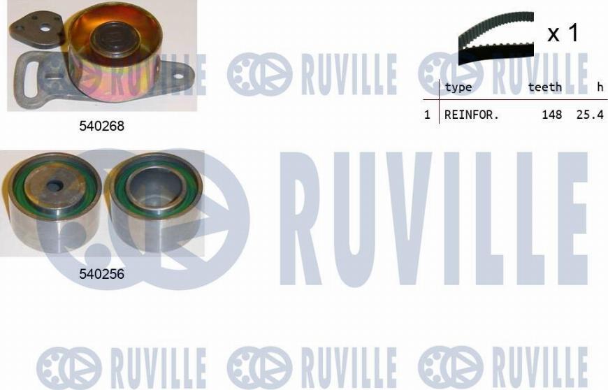 Ruville 550351 - Комплект ангренажен ремък vvparts.bg