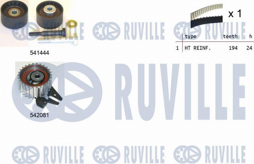 Ruville 550303 - Комплект ангренажен ремък vvparts.bg