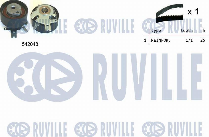 Ruville 550339 - Комплект ангренажен ремък vvparts.bg