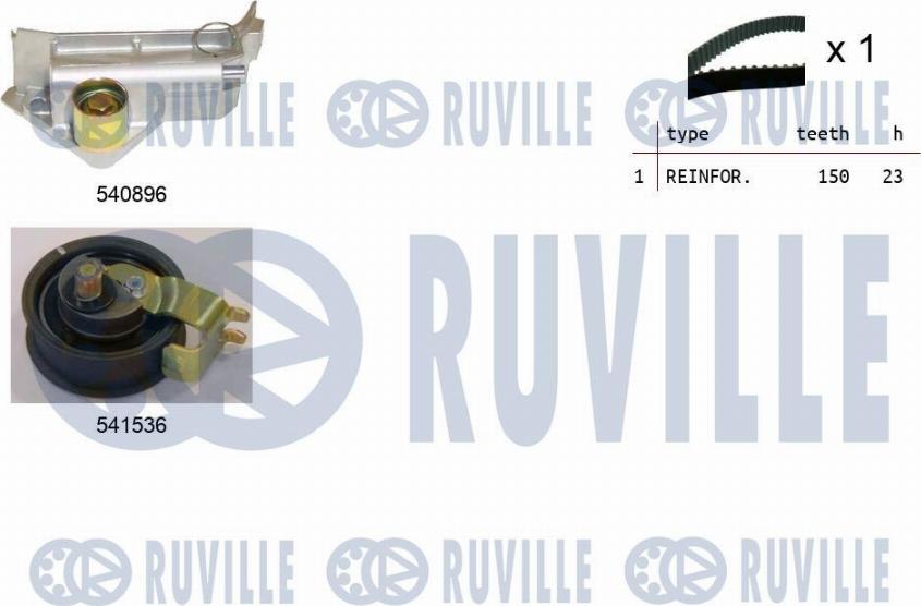 Ruville 550251 - Комплект ангренажен ремък vvparts.bg