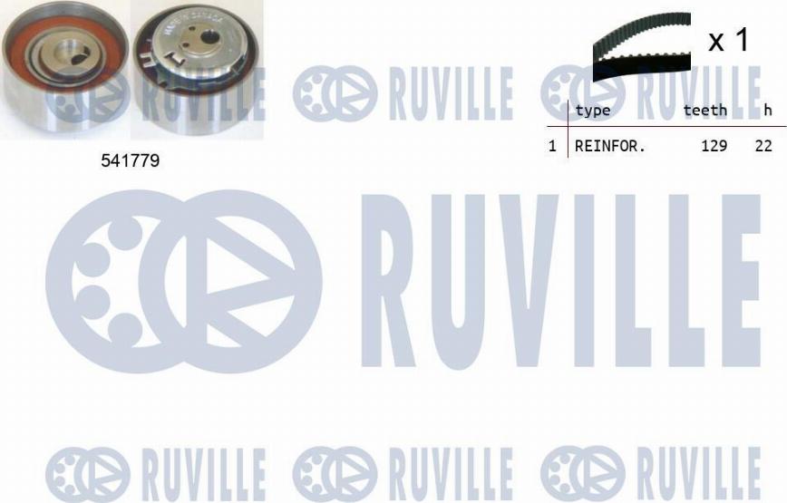 Ruville 550264 - Комплект ангренажен ремък vvparts.bg