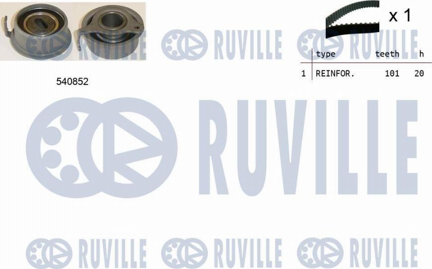Ruville 550263 - Комплект ангренажен ремък vvparts.bg