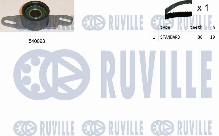 Ruville 550262 - Комплект ангренажен ремък vvparts.bg