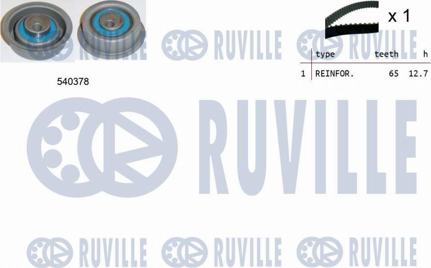 Ruville 550200 - Комплект ангренажен ремък vvparts.bg