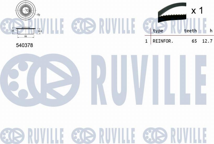 Ruville 550200 - Комплект ангренажен ремък vvparts.bg