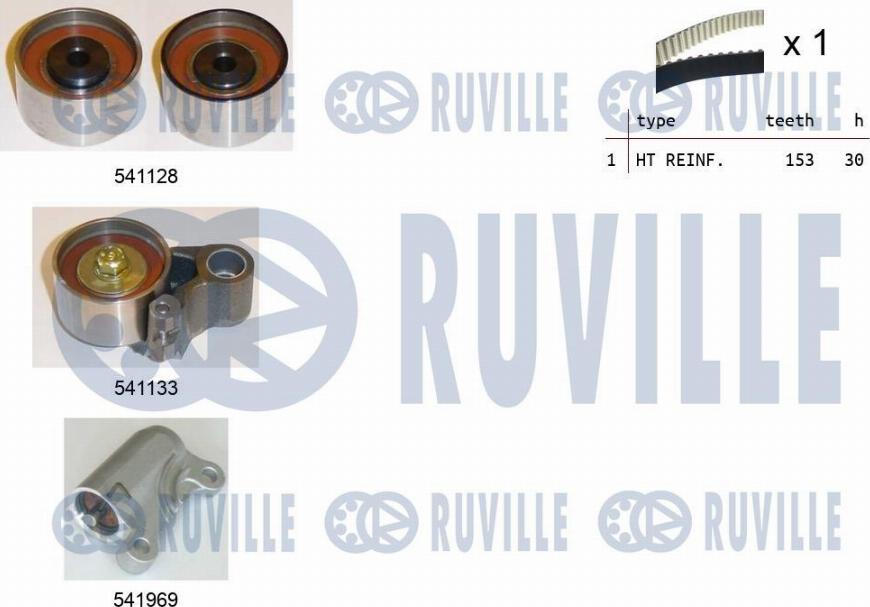 Ruville 550289 - Комплект ангренажен ремък vvparts.bg