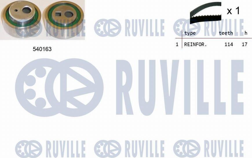 Ruville 550224 - Комплект ангренажен ремък vvparts.bg