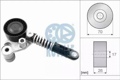 Ruville 55150 - Ремъчен обтегач, пистов ремък vvparts.bg