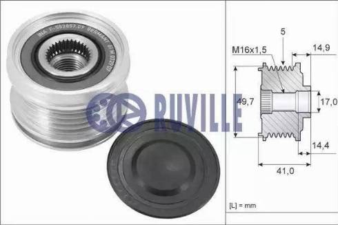 Ruville 55169 - Ремъчна шайба, генератор vvparts.bg