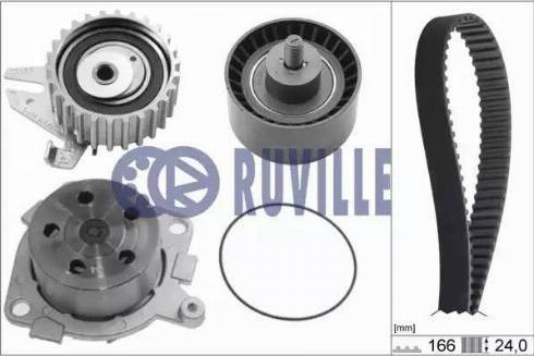 Ruville 55850711 - Водна помпа+ к-кт ангренажен ремък vvparts.bg