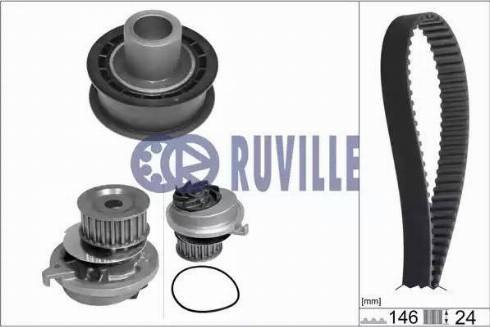 Ruville 55301701 - Водна помпа+ к-кт ангренажен ремък vvparts.bg