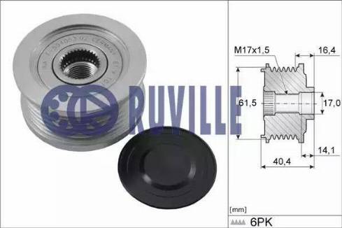 Ruville 55376 - Ремъчна шайба, генератор vvparts.bg