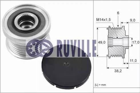 Ruville 55269 - Ремъчна шайба, генератор vvparts.bg