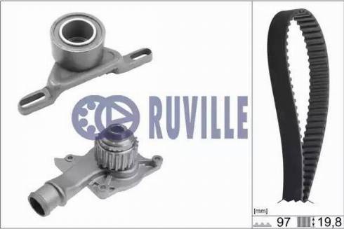 Ruville 55202701 - Водна помпа+ к-кт ангренажен ремък vvparts.bg